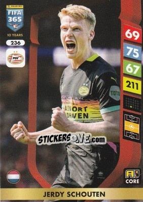 Figurina Jerdy Schouten - FIFA 365: 2024-2025. Adrenalyn XL
 n. 236 - Panini