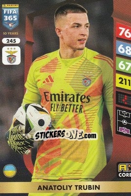 Cromo Anatoliy Trubin - FIFA 365: 2024-2025. Adrenalyn XL
 n. 245 - Panini