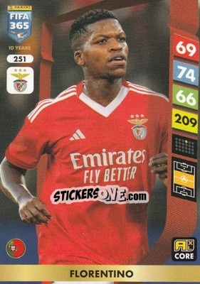 Sticker Florentino Luís - FIFA 365: 2024-2025. Adrenalyn XL
 n. 251 - Panini