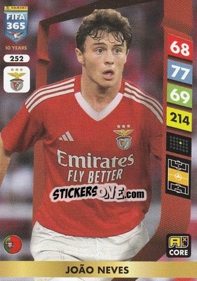 Cromo João Neves - FIFA 365: 2024-2025. Adrenalyn XL
 n. 252 - Panini