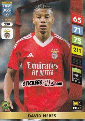 Figurina David Neres - FIFA 365: 2024-2025. Adrenalyn XL
 n. 259 - Panini