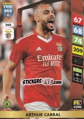 Figurina Arthur Cabral - FIFA 365: 2024-2025. Adrenalyn XL
 n. 260 - Panini