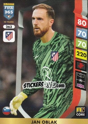 Sticker Jan Oblak - FIFA 365: 2024-2025. Adrenalyn XL
 n. 263 - Panini
