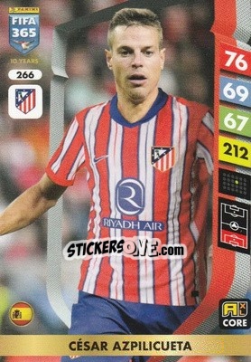 Figurina César Azpilicueta - FIFA 365: 2024-2025. Adrenalyn XL
 n. 266 - Panini