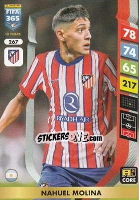 Figurina Nahuel Molina - FIFA 365: 2024-2025. Adrenalyn XL
 n. 267 - Panini