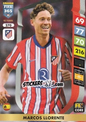 Sticker Marcos Llorente - FIFA 365: 2024-2025. Adrenalyn XL
 n. 270 - Panini