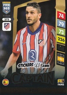 Cromo Koke - FIFA 365: 2024-2025. Adrenalyn XL
 n. 273 - Panini