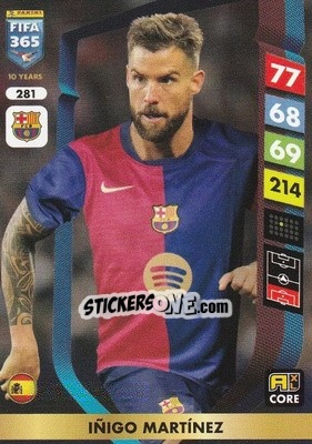Sticker Iñigo Martínez - FIFA 365: 2024-2025. Adrenalyn XL
 n. 281 - Panini