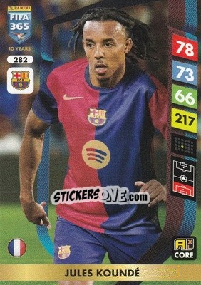 Sticker Jules Koundé - FIFA 365: 2024-2025. Adrenalyn XL
 n. 282 - Panini