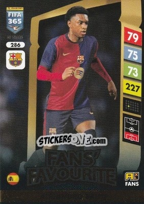 Sticker Alejandro Balde - FIFA 365: 2024-2025. Adrenalyn XL
 n. 286 - Panini