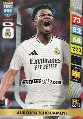 Cromo Aurélien Tchouaméni - FIFA 365: 2024-2025. Adrenalyn XL
 n. 306 - Panini