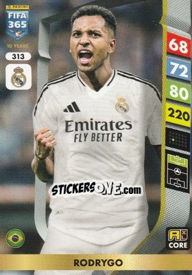 Figurina Rodrygo - FIFA 365: 2024-2025. Adrenalyn XL
 n. 313 - Panini