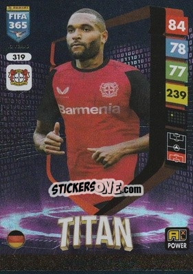 Sticker Jonathan Tah - FIFA 365: 2024-2025. Adrenalyn XL
 n. 319 - Panini