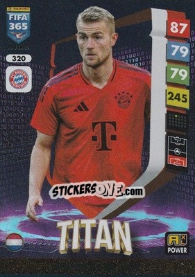 Sticker Matthijs de Ligt - FIFA 365: 2024-2025. Adrenalyn XL
 n. 320 - Panini