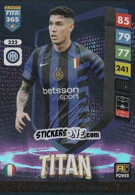 Sticker Alessandro Bastoni - FIFA 365: 2024-2025. Adrenalyn XL
 n. 322 - Panini