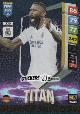 Cromo Antonio Rüdiger - FIFA 365: 2024-2025. Adrenalyn XL
 n. 330 - Panini