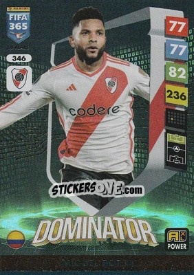 Sticker Miguel Borja - FIFA 365: 2024-2025. Adrenalyn XL
 n. 346 - Panini