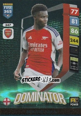 Figurina Bukayo Saka - FIFA 365: 2024-2025. Adrenalyn XL
 n. 347 - Panini