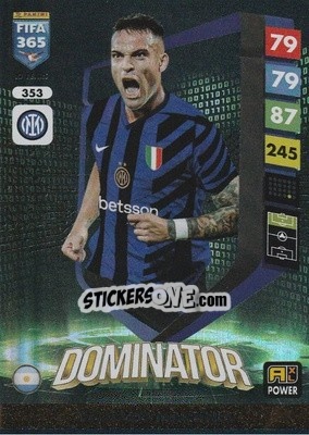 Figurina Lautaro Martínez - FIFA 365: 2024-2025. Adrenalyn XL
 n. 353 - Panini