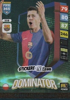 Sticker Robert Lewandowski - FIFA 365: 2024-2025. Adrenalyn XL
 n. 358 - Panini