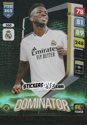 Figurina Vinícius Júnior - FIFA 365: 2024-2025. Adrenalyn XL
 n. 360 - Panini