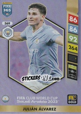 Cromo Julian Álvarez - FIFA 365: 2024-2025. Adrenalyn XL
 n. 369 - Panini