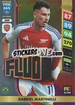 Sticker Gabriel Martinelli - FIFA 365: 2024-2025. Adrenalyn XL
 n. 389 - Panini