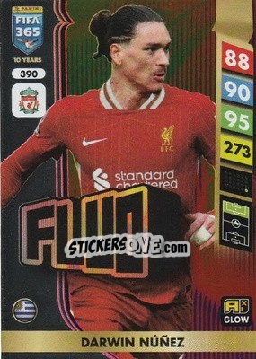 Cromo Darwin Núñez - FIFA 365: 2024-2025. Adrenalyn XL
 n. 390 - Panini