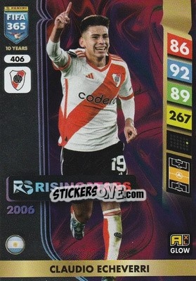 Sticker Claudio Echeverri - FIFA 365: 2024-2025. Adrenalyn XL
 n. 406 - Panini