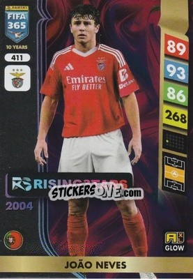 Cromo João Neves - FIFA 365: 2024-2025. Adrenalyn XL
 n. 411 - Panini