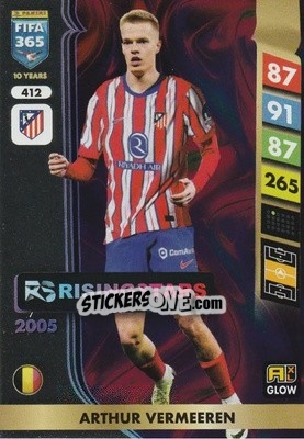 Sticker Arthur Vermeeren - FIFA 365: 2024-2025. Adrenalyn XL
 n. 412 - Panini