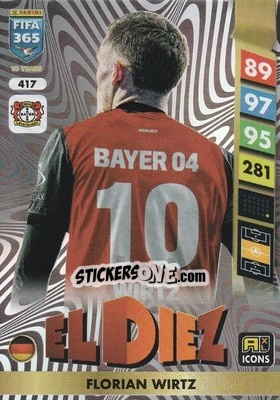 Cromo Florian Wirtz - FIFA 365: 2024-2025. Adrenalyn XL
 n. 417 - Panini