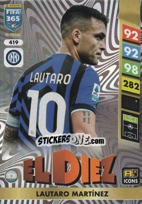 Figurina Lautaro Martínez - FIFA 365: 2024-2025. Adrenalyn XL
 n. 419 - Panini