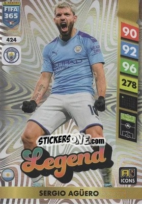 Figurina Sergio Agüero - FIFA 365: 2024-2025. Adrenalyn XL
 n. 424 - Panini