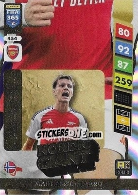 Figurina Martin Ødegaard - FIFA 365: 2024-2025. Adrenalyn XL
 n. 454 - Panini