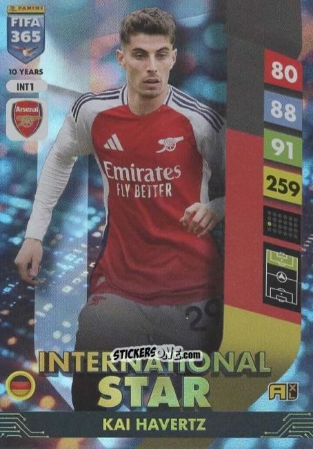 Figurina Kai Havertz - FIFA 365: 2024-2025. Adrenalyn XL
 n. INT1 - Panini