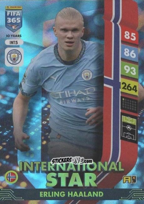 Cromo Erling Haaland - FIFA 365: 2024-2025. Adrenalyn XL
 n. INT5 - Panini