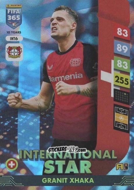 Figurina Granit Xhaka - FIFA 365: 2024-2025. Adrenalyn XL
 n. INT6 - Panini