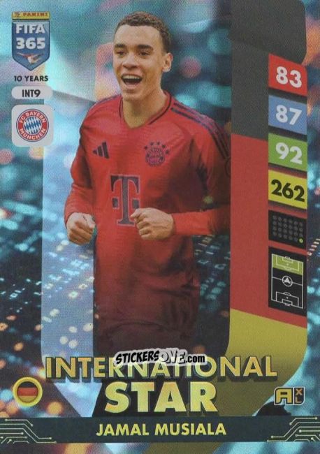 Cromo Jamal Musiala - FIFA 365: 2024-2025. Adrenalyn XL
 n. INT9 - Panini