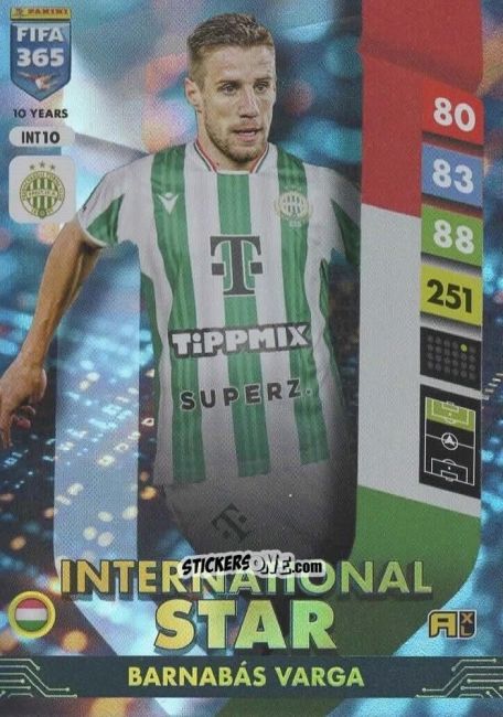 Sticker Barnabás Varga - FIFA 365: 2024-2025. Adrenalyn XL
 n. INT10 - Panini