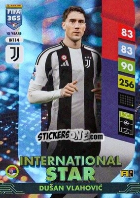 Figurina Dušan Vlahović - FIFA 365: 2024-2025. Adrenalyn XL
 n. INT14 - Panini