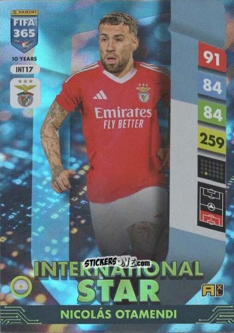 Figurina Nicolás Otamendi - FIFA 365: 2024-2025. Adrenalyn XL
 n. INT17 - Panini