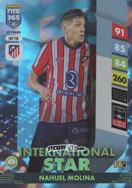Figurina Nahuel Molina - FIFA 365: 2024-2025. Adrenalyn XL
 n. INT18 - Panini