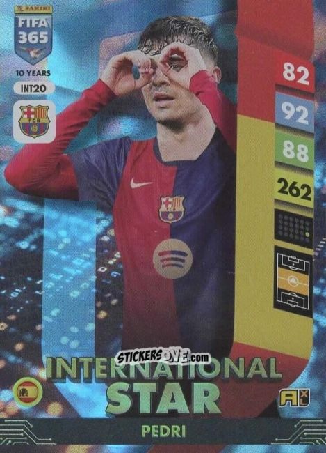 Sticker Pedri - FIFA 365: 2024-2025. Adrenalyn XL
 n. INT20 - Panini