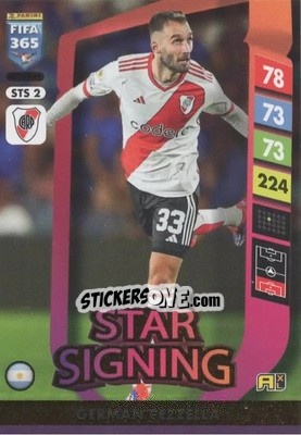 Figurina Germán Pezzella - FIFA 365: 2024-2025. Adrenalyn XL
 n. STS2 - Panini