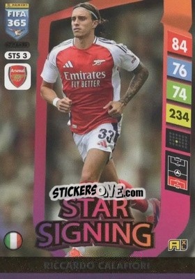 Sticker Riccardo Calafiori - FIFA 365: 2024-2025. Adrenalyn XL
 n. STS3 - Panini