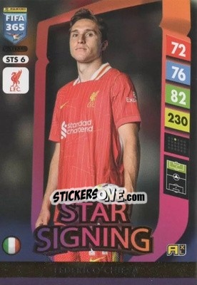 Sticker Feerico Chiesa - FIFA 365: 2024-2025. Adrenalyn XL
 n. STS6 - Panini
