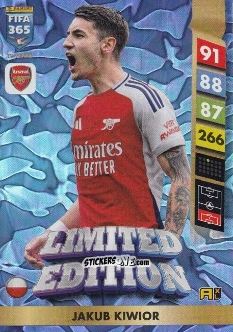 Cromo Jakub Kiwior - FIFA 365: 2024-2025. Adrenalyn XL
 n. LE6 - Panini