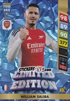 Sticker William Saliba - FIFA 365: 2024-2025. Adrenalyn XL
 n. LE10 - Panini