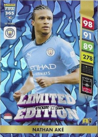 Figurina Nathan Aké - FIFA 365: 2024-2025. Adrenalyn XL
 n. LE23 - Panini